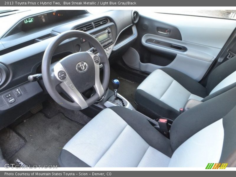 Blue Streak Metallic / Light Blue Gray/Black 2013 Toyota Prius c Hybrid Two