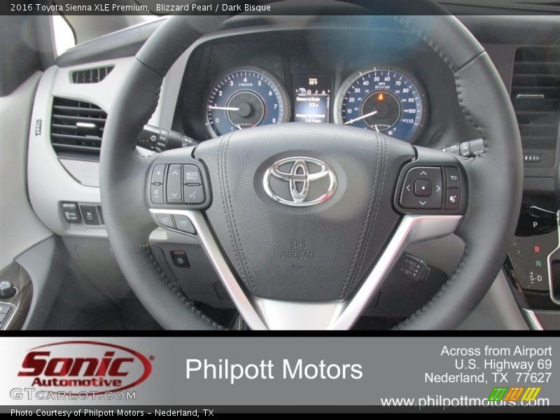 Blizzard Pearl / Dark Bisque 2016 Toyota Sienna XLE Premium