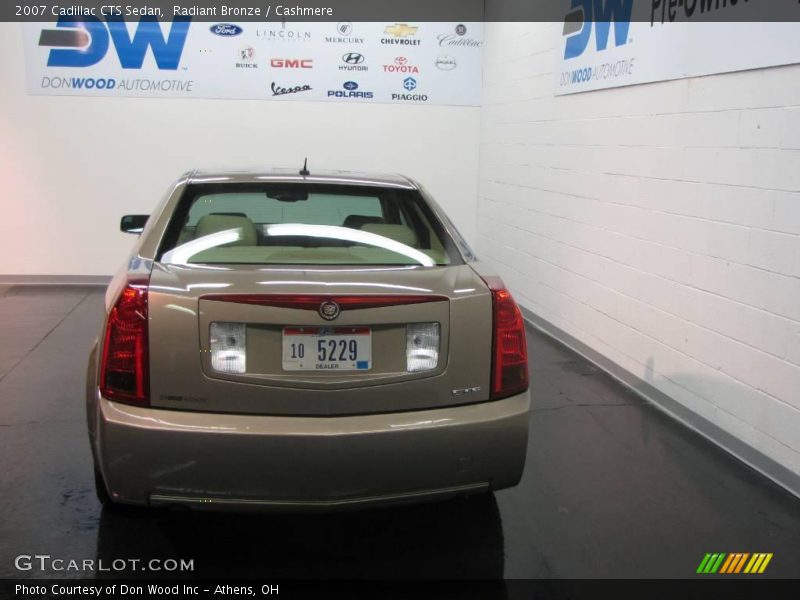 Radiant Bronze / Cashmere 2007 Cadillac CTS Sedan