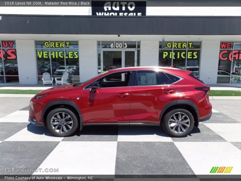 Matador Red Mica / Black 2016 Lexus NX 200t