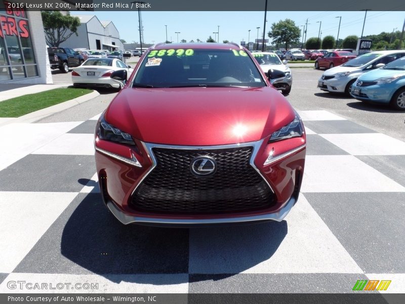 Matador Red Mica / Black 2016 Lexus NX 200t