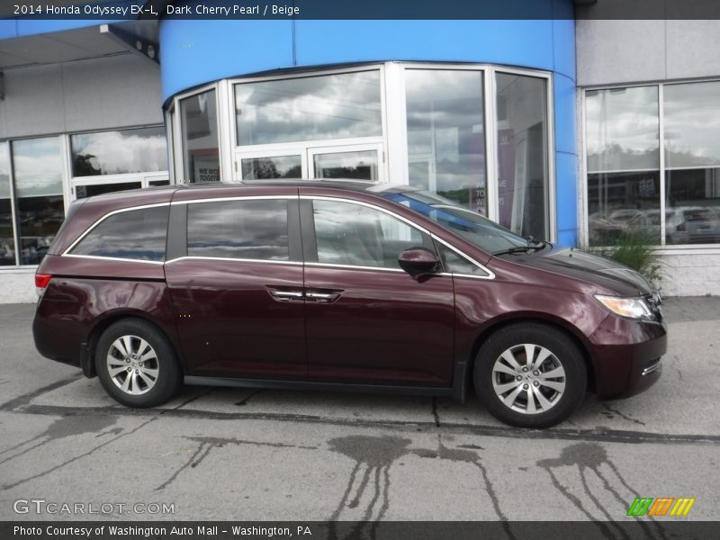 Dark Cherry Pearl / Beige 2014 Honda Odyssey EX-L
