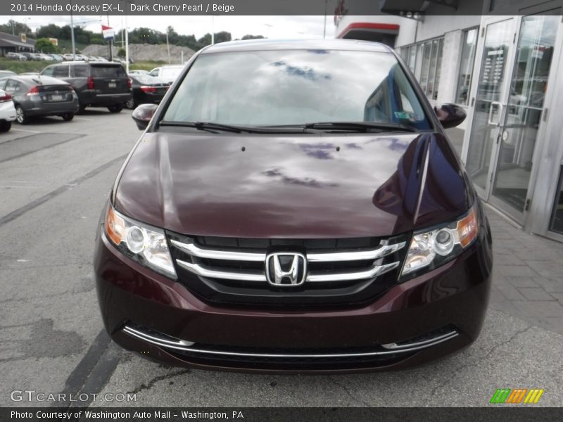 Dark Cherry Pearl / Beige 2014 Honda Odyssey EX-L