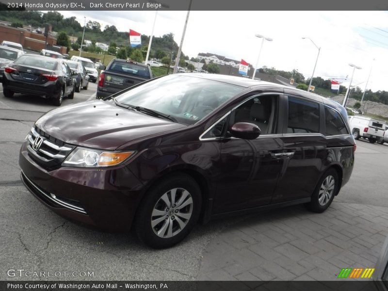 Dark Cherry Pearl / Beige 2014 Honda Odyssey EX-L