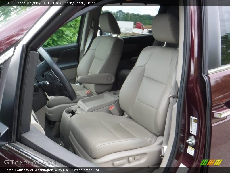 Dark Cherry Pearl / Beige 2014 Honda Odyssey EX-L
