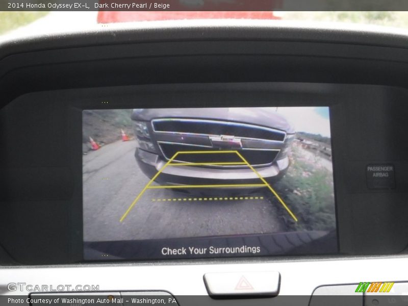 Dark Cherry Pearl / Beige 2014 Honda Odyssey EX-L