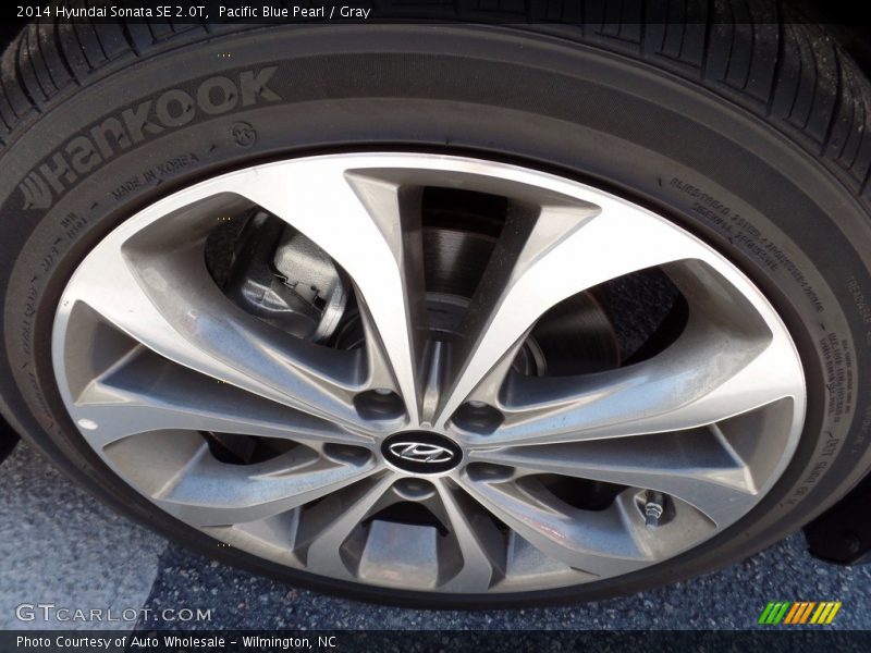 Pacific Blue Pearl / Gray 2014 Hyundai Sonata SE 2.0T