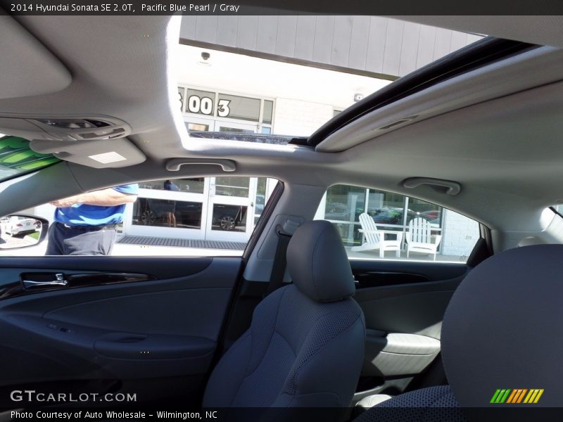 Pacific Blue Pearl / Gray 2014 Hyundai Sonata SE 2.0T