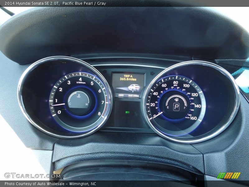 Pacific Blue Pearl / Gray 2014 Hyundai Sonata SE 2.0T