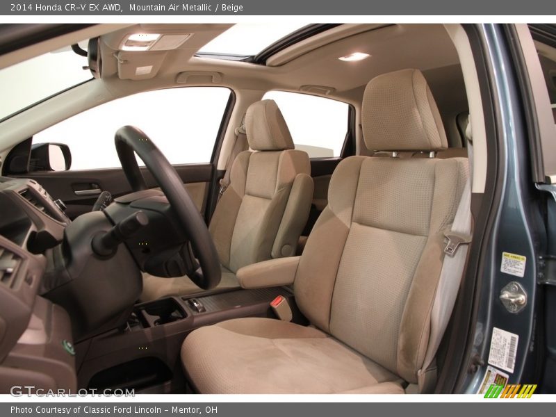 Mountain Air Metallic / Beige 2014 Honda CR-V EX AWD