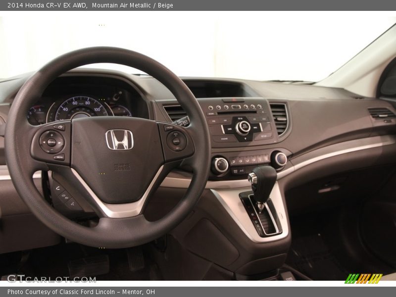 Mountain Air Metallic / Beige 2014 Honda CR-V EX AWD