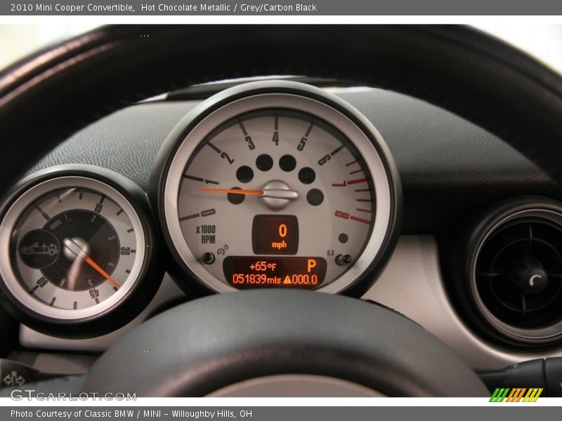 Hot Chocolate Metallic / Grey/Carbon Black 2010 Mini Cooper Convertible
