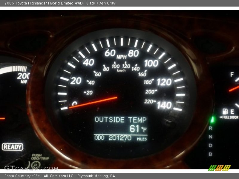 Black / Ash Gray 2006 Toyota Highlander Hybrid Limited 4WD