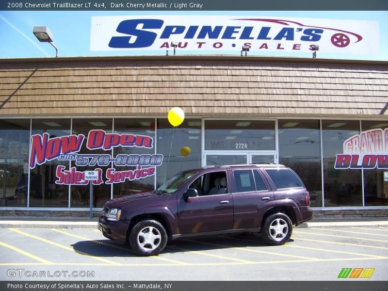 Dark Cherry Metallic / Light Gray 2008 Chevrolet TrailBlazer LT 4x4