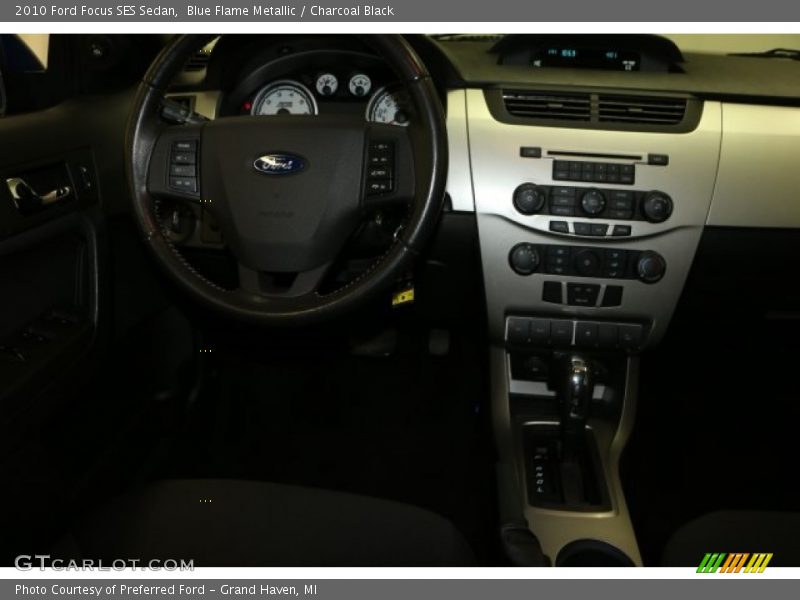 Blue Flame Metallic / Charcoal Black 2010 Ford Focus SES Sedan