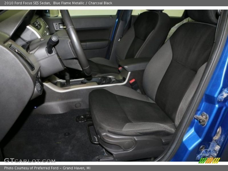 Blue Flame Metallic / Charcoal Black 2010 Ford Focus SES Sedan
