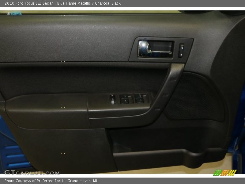 Blue Flame Metallic / Charcoal Black 2010 Ford Focus SES Sedan
