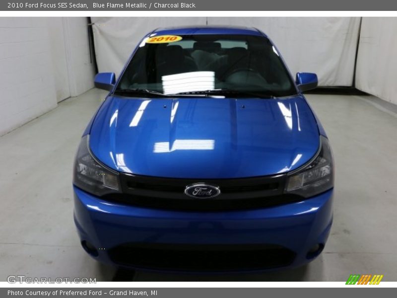 Blue Flame Metallic / Charcoal Black 2010 Ford Focus SES Sedan