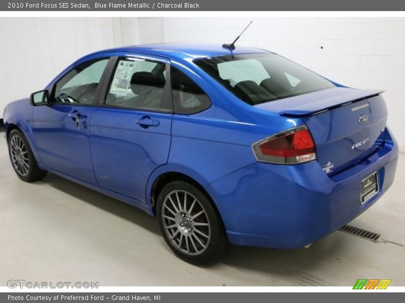 Blue Flame Metallic / Charcoal Black 2010 Ford Focus SES Sedan