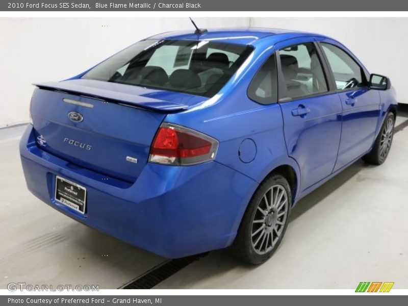 Blue Flame Metallic / Charcoal Black 2010 Ford Focus SES Sedan