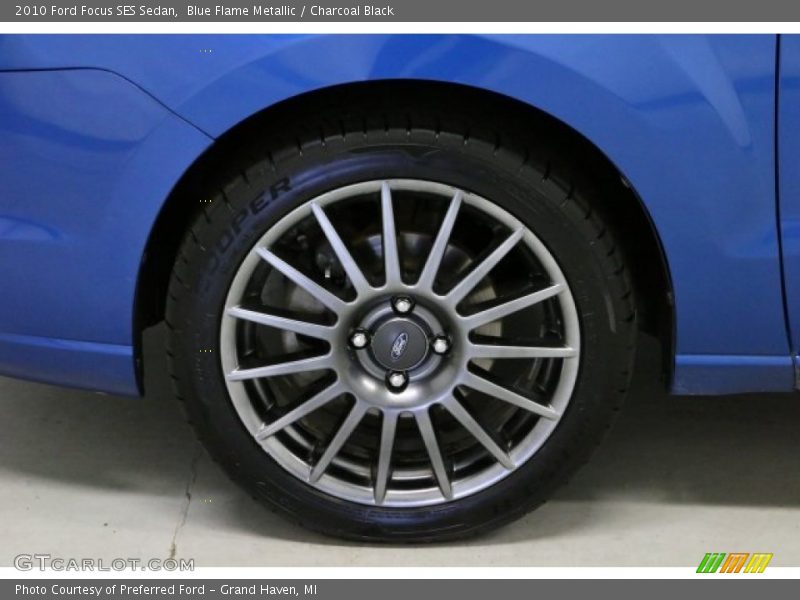 Blue Flame Metallic / Charcoal Black 2010 Ford Focus SES Sedan
