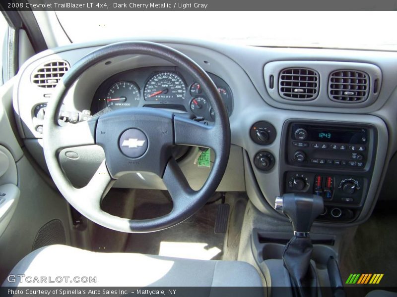 Dark Cherry Metallic / Light Gray 2008 Chevrolet TrailBlazer LT 4x4