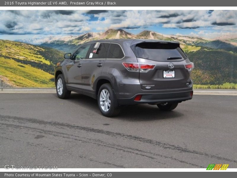 Predawn Gray Mica / Black 2016 Toyota Highlander LE V6 AWD