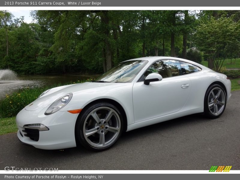 White / Luxor Beige 2013 Porsche 911 Carrera Coupe