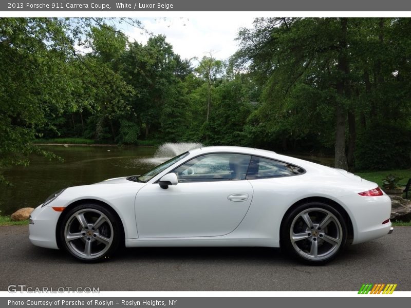 White / Luxor Beige 2013 Porsche 911 Carrera Coupe