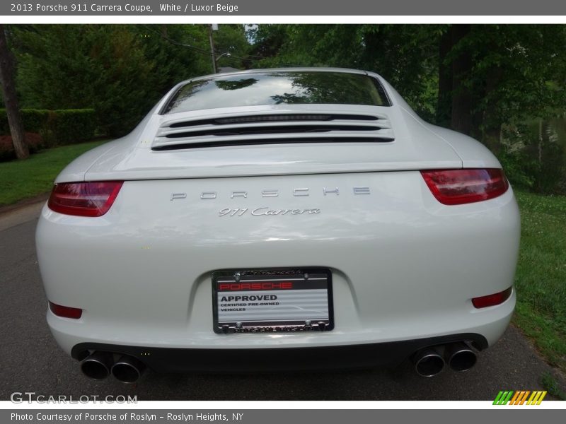 White / Luxor Beige 2013 Porsche 911 Carrera Coupe