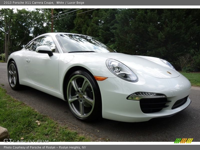 White / Luxor Beige 2013 Porsche 911 Carrera Coupe