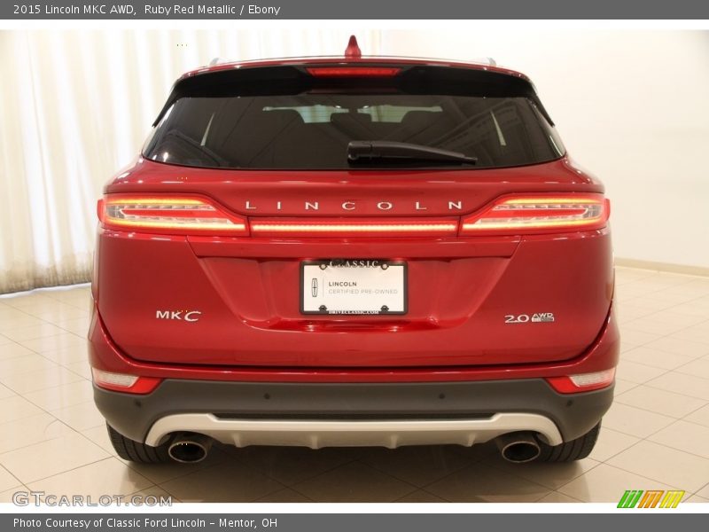 Ruby Red Metallic / Ebony 2015 Lincoln MKC AWD