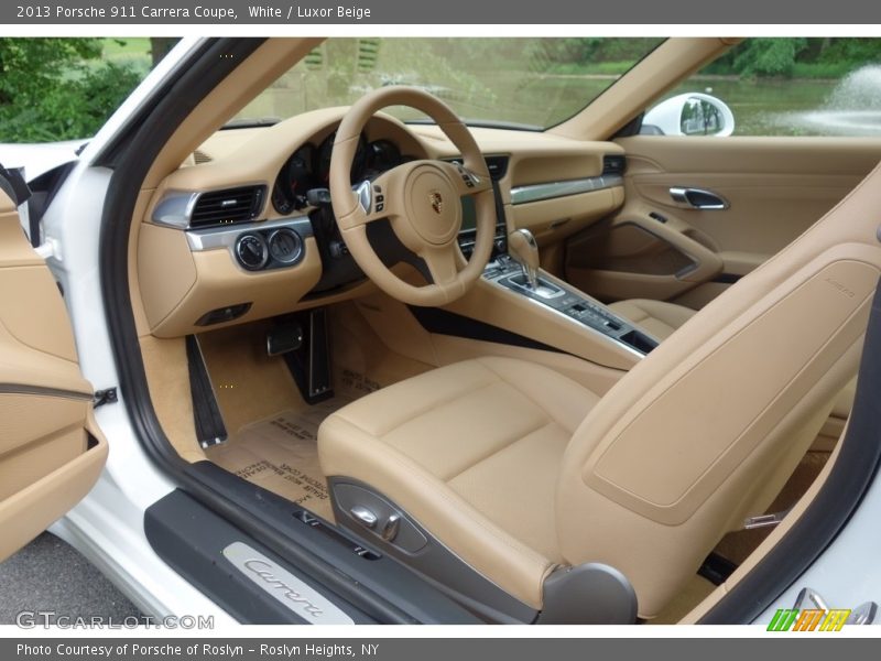 White / Luxor Beige 2013 Porsche 911 Carrera Coupe
