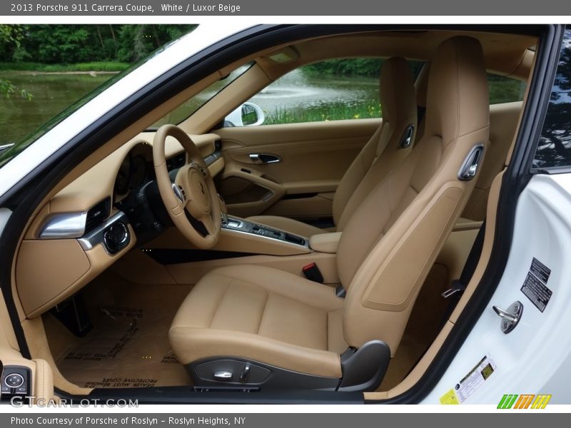 White / Luxor Beige 2013 Porsche 911 Carrera Coupe