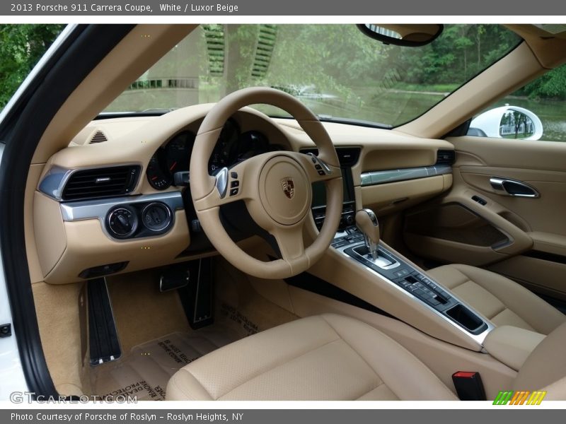 White / Luxor Beige 2013 Porsche 911 Carrera Coupe