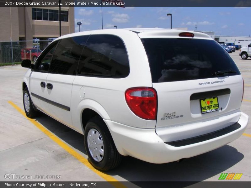 Stone White / Medium Slate Gray 2007 Dodge Grand Caravan SE