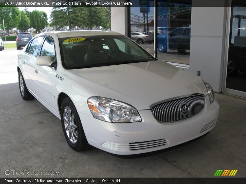 White Gold Flash Tri-Coat / Cocoa/Cashmere 2007 Buick Lucerne CXL