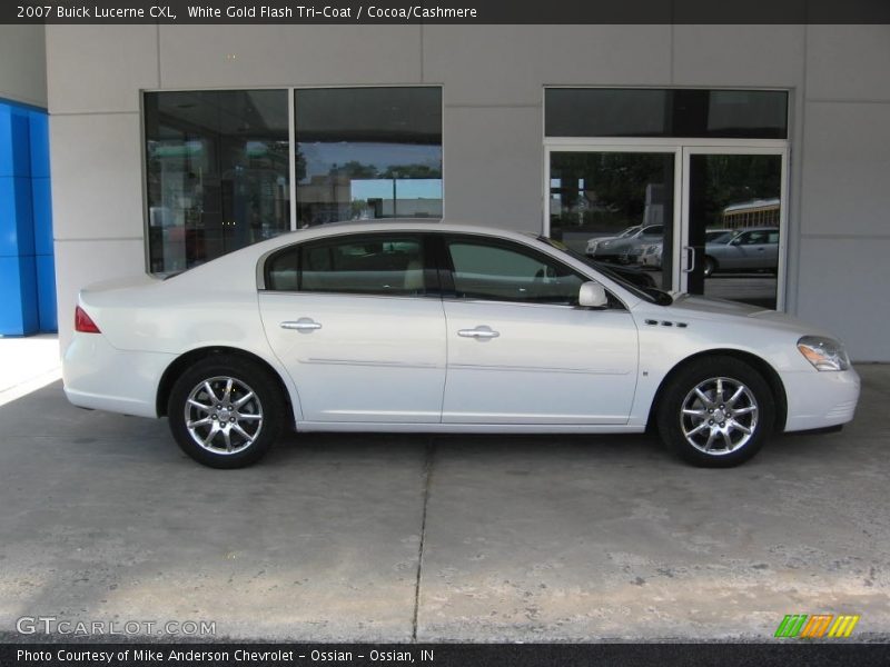 White Gold Flash Tri-Coat / Cocoa/Cashmere 2007 Buick Lucerne CXL