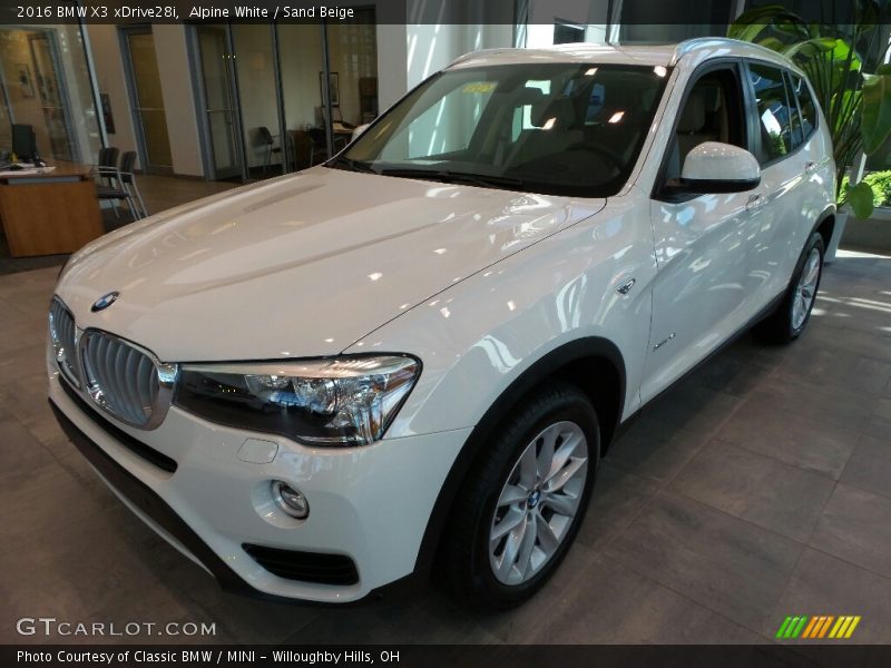 Alpine White / Sand Beige 2016 BMW X3 xDrive28i