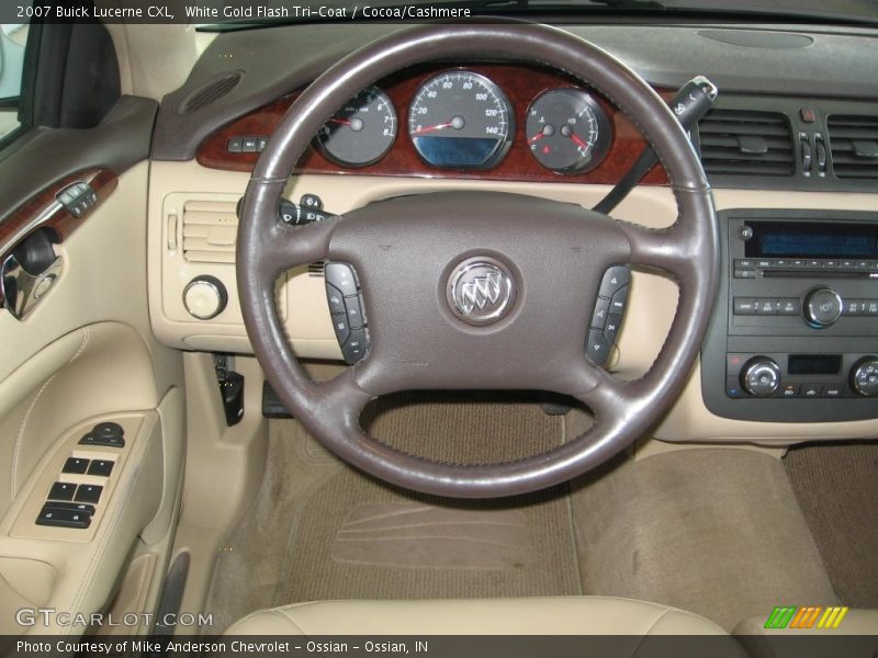White Gold Flash Tri-Coat / Cocoa/Cashmere 2007 Buick Lucerne CXL
