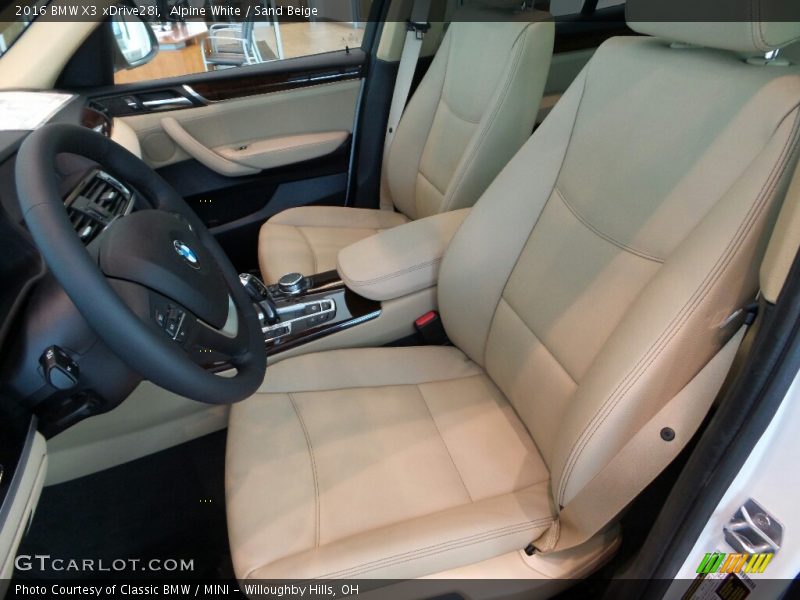 Alpine White / Sand Beige 2016 BMW X3 xDrive28i