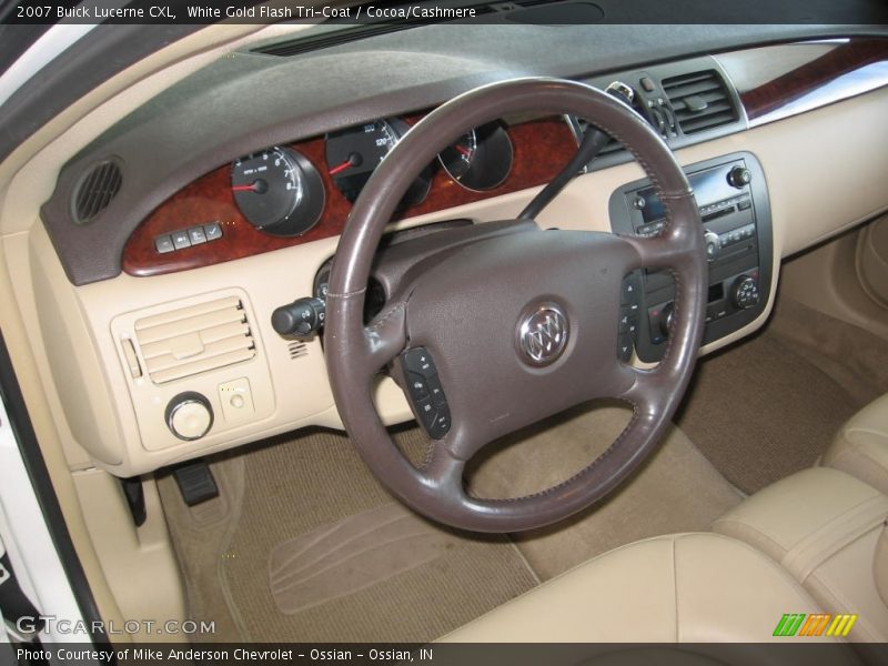 White Gold Flash Tri-Coat / Cocoa/Cashmere 2007 Buick Lucerne CXL