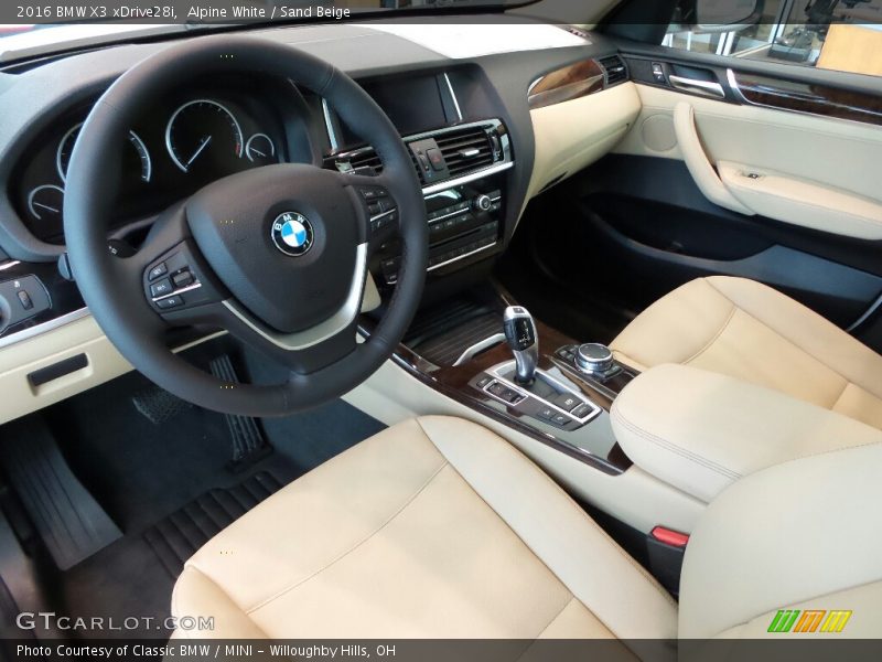 Alpine White / Sand Beige 2016 BMW X3 xDrive28i