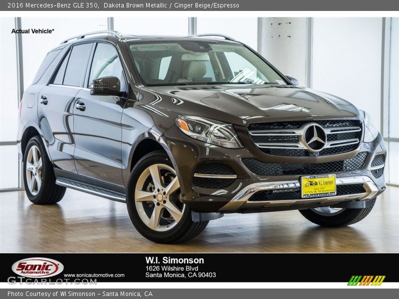Dakota Brown Metallic / Ginger Beige/Espresso 2016 Mercedes-Benz GLE 350