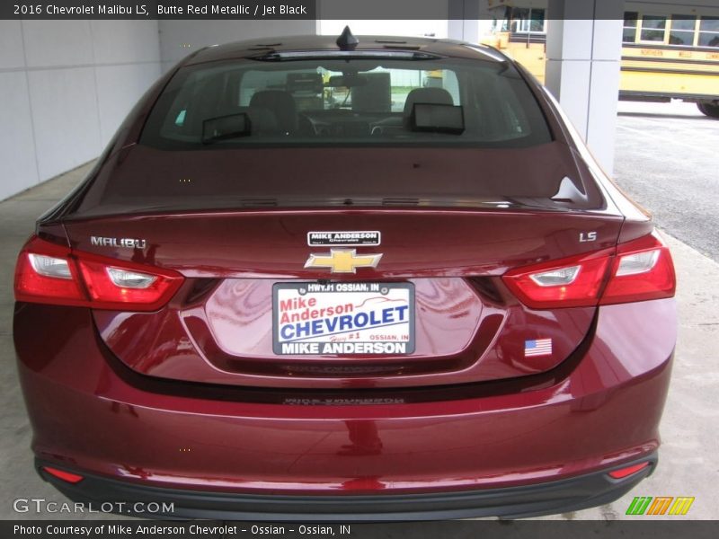 Butte Red Metallic / Jet Black 2016 Chevrolet Malibu LS