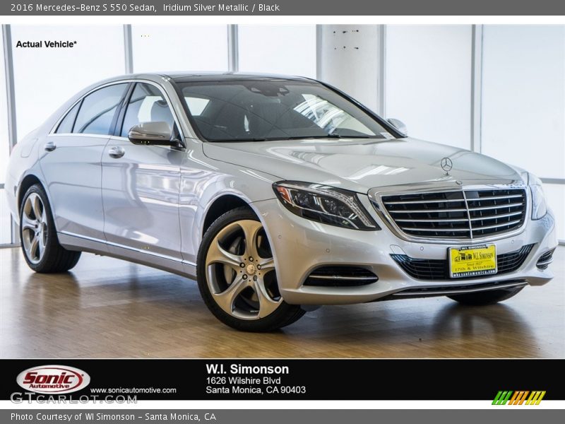 Iridium Silver Metallic / Black 2016 Mercedes-Benz S 550 Sedan