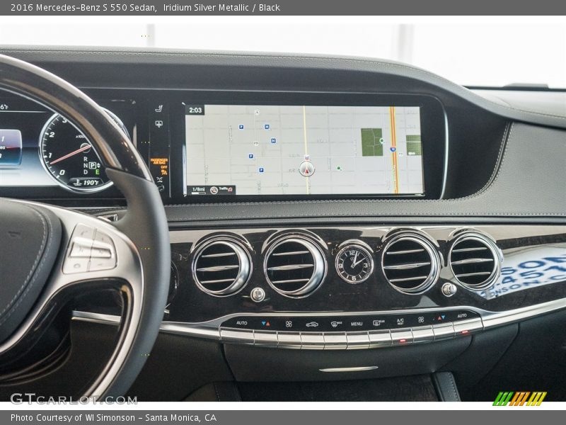 Iridium Silver Metallic / Black 2016 Mercedes-Benz S 550 Sedan