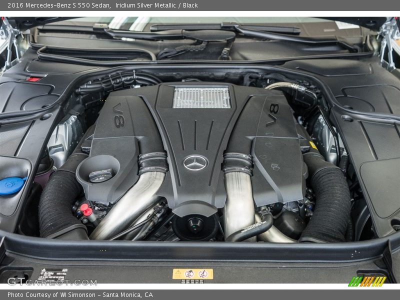 Iridium Silver Metallic / Black 2016 Mercedes-Benz S 550 Sedan