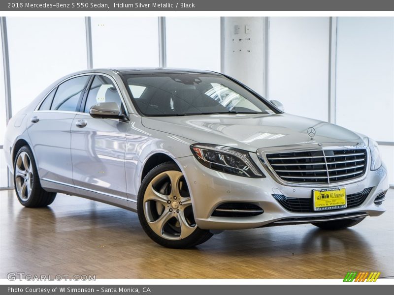 Iridium Silver Metallic / Black 2016 Mercedes-Benz S 550 Sedan