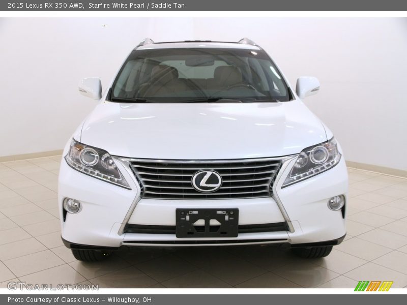 Starfire White Pearl / Saddle Tan 2015 Lexus RX 350 AWD